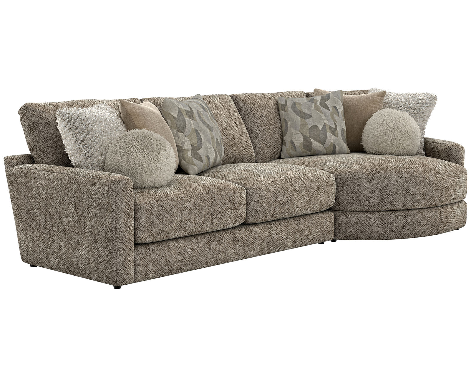 Turner Two Piece Piano Wedge Sofa Sectional (145" wide) includes pillows