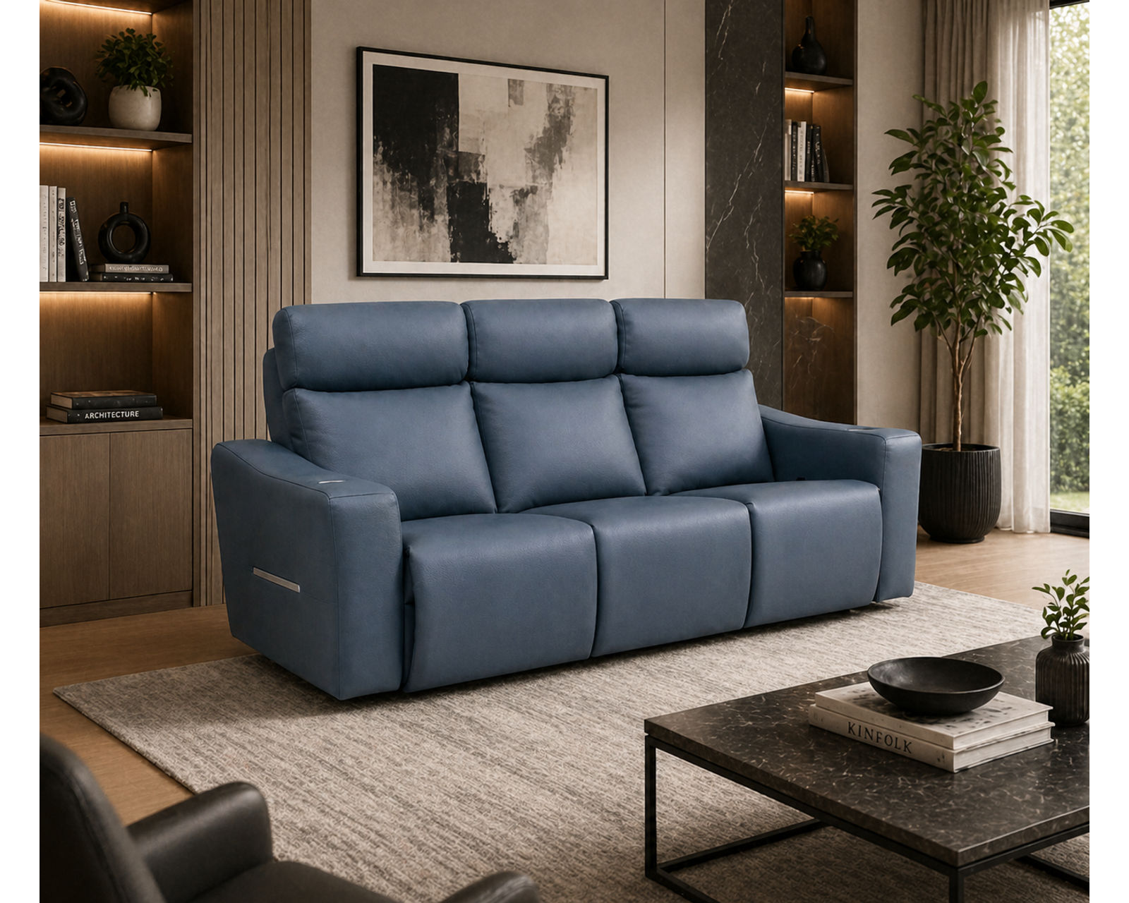 Audrey Dual Power Reclining Sofa — Available in Standard & Wide Cushions, 140+ Leather Options, and 82", 85", or 114" Widths - Image 2
