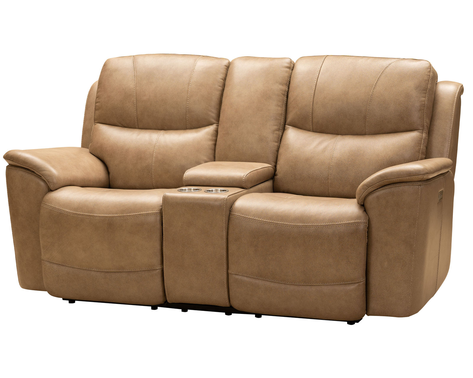 Kaden Leather Power Headrest - Power Lumbar Power Reclining Sofa (Taupe) - Image 13