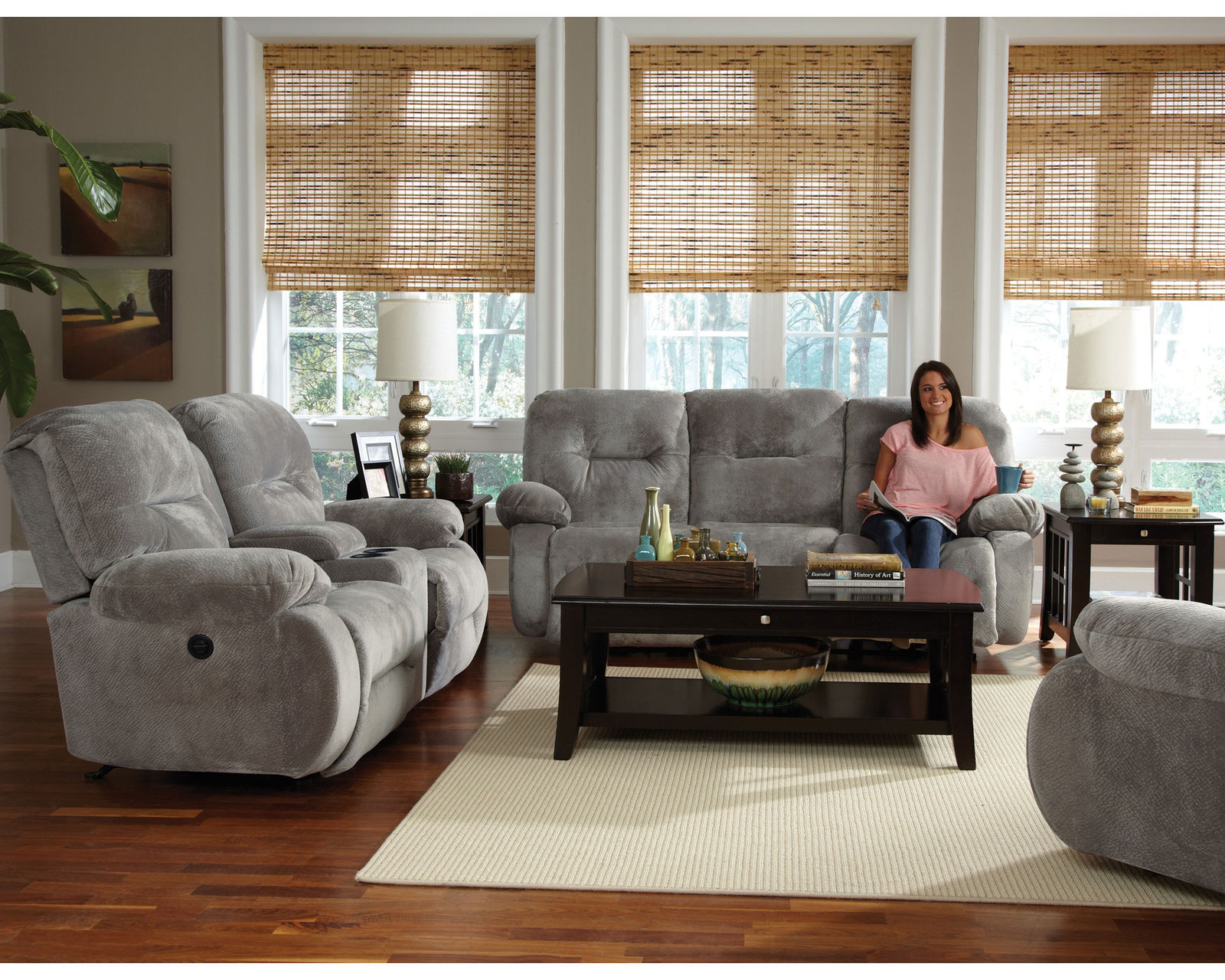 Brinley Double Reclining Sofa (+100 fabrics) 91" - Image 8