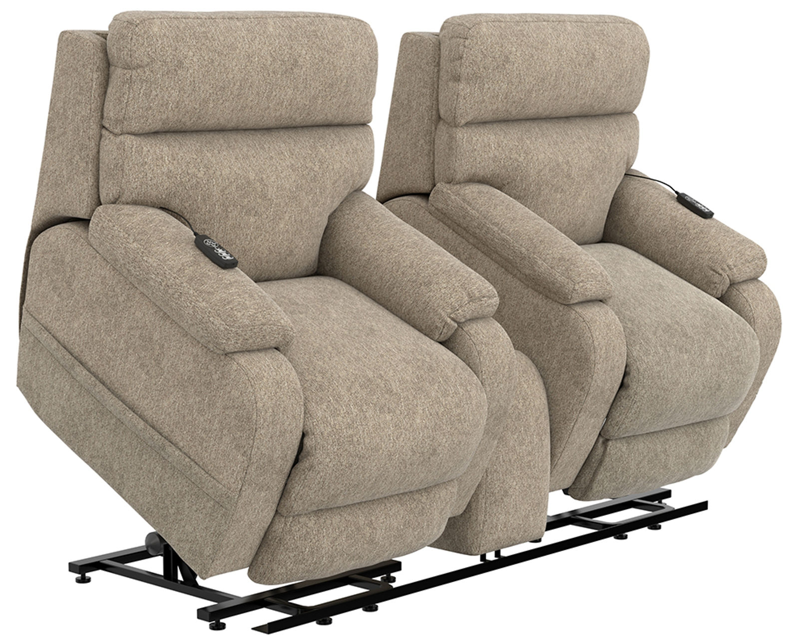 Regenerator Dual Lift Loveseat with CR3 Heat & Massage, Zero Gravity & Nanobionic Performance Fabric (two colors)