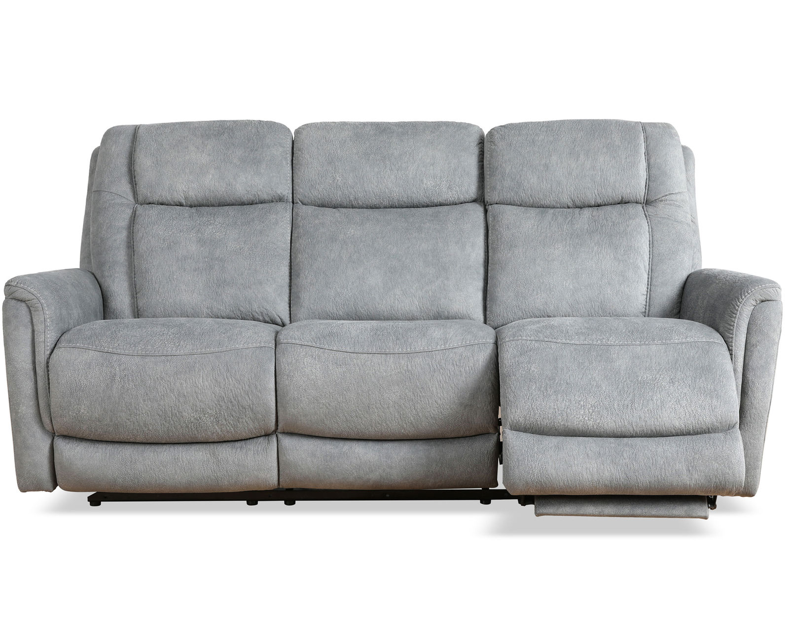 Linus 83" Zero Gravity Power Headrest Power Reclining Sofa (Grey) - Image 2