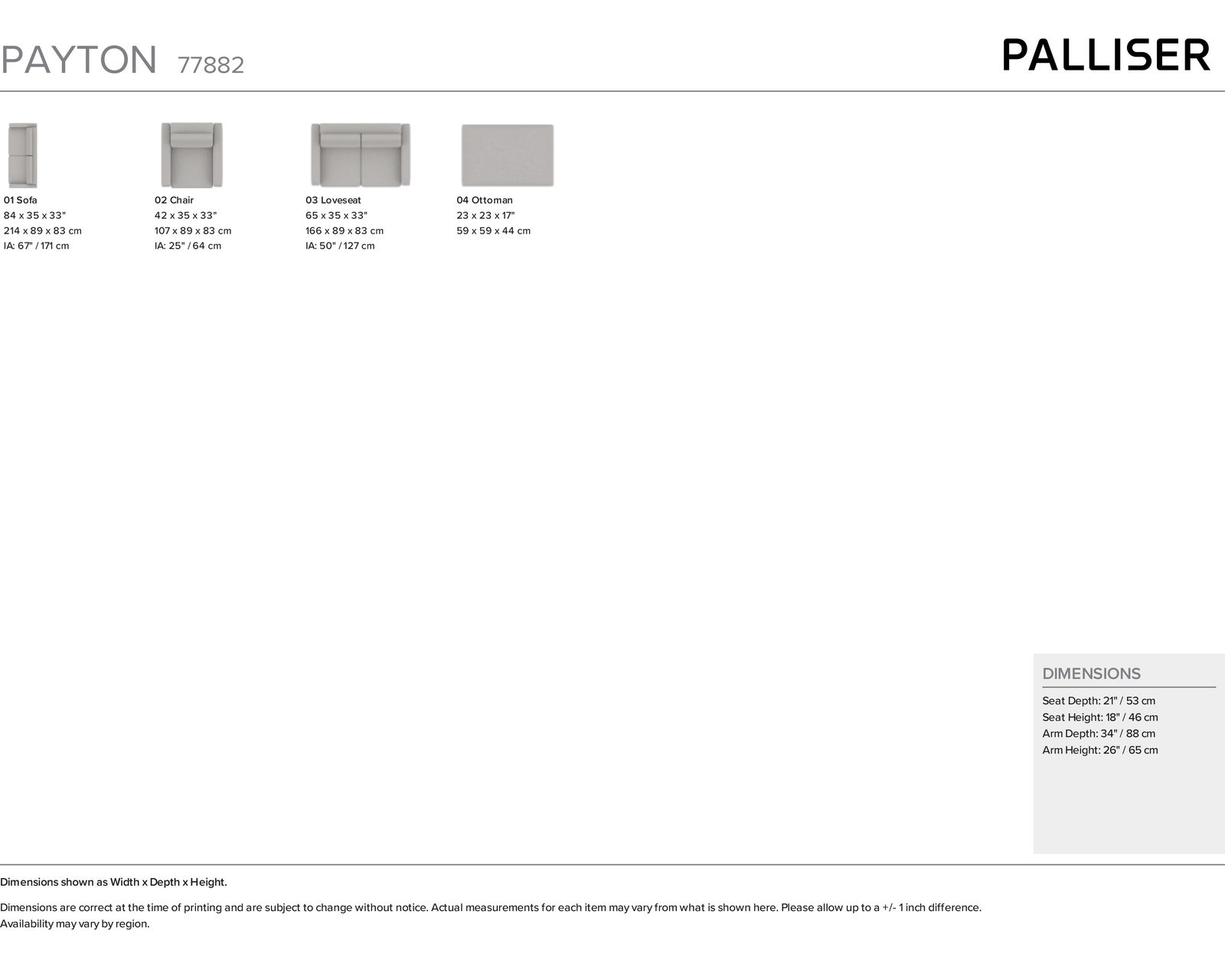 Payton 77882 Sofa (84") +100 leathers - Image 17