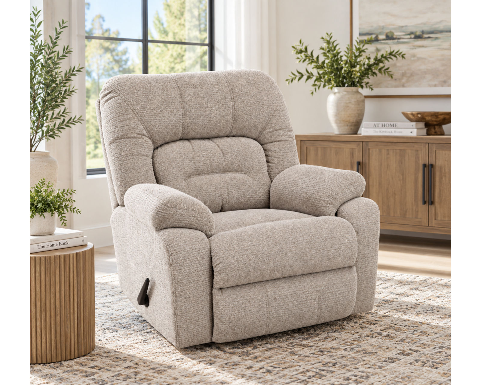 Tribute 797 Three-Piece Dual Power Reclining Sectional Stone (center drop-down table - built-in reading lights, stainless-steel cupholders, USB charging and wireless charging - drop down table) - Image 24