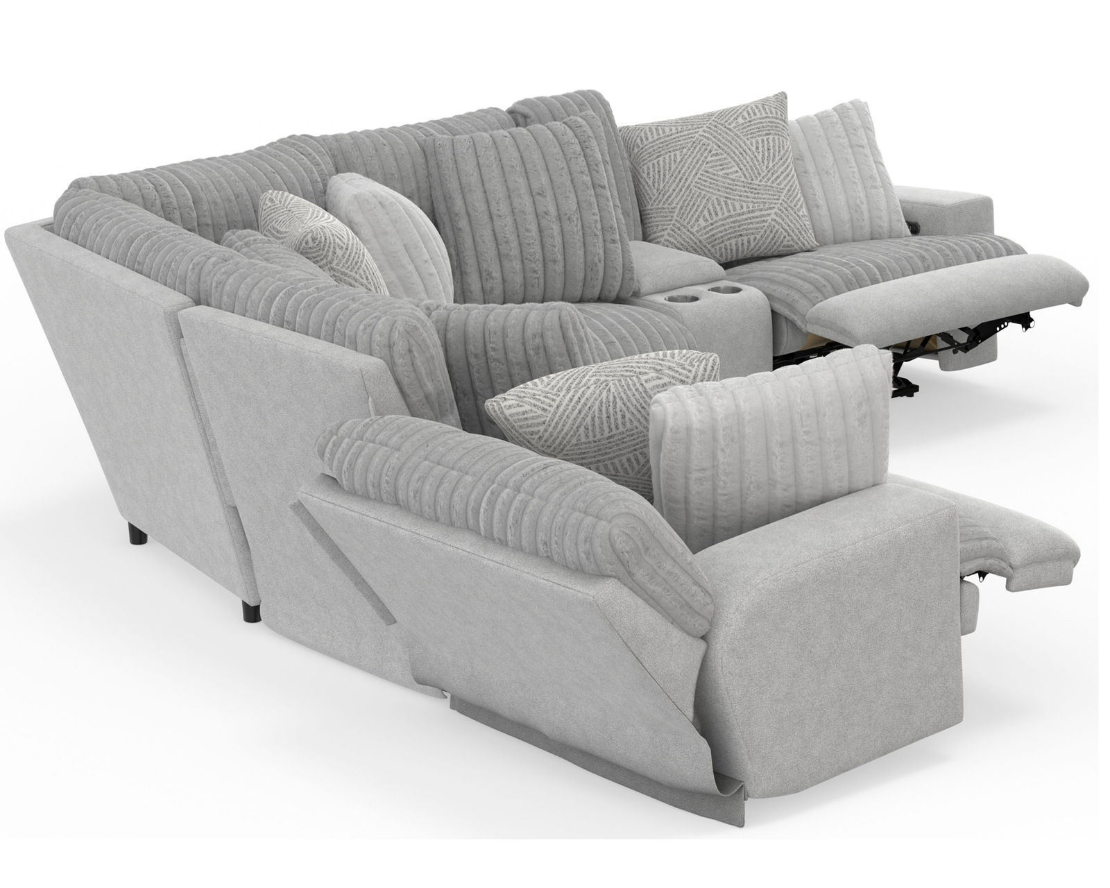 Abraxas Two Tone Modular Reclining Sectional (includes pillows) - Image 20
