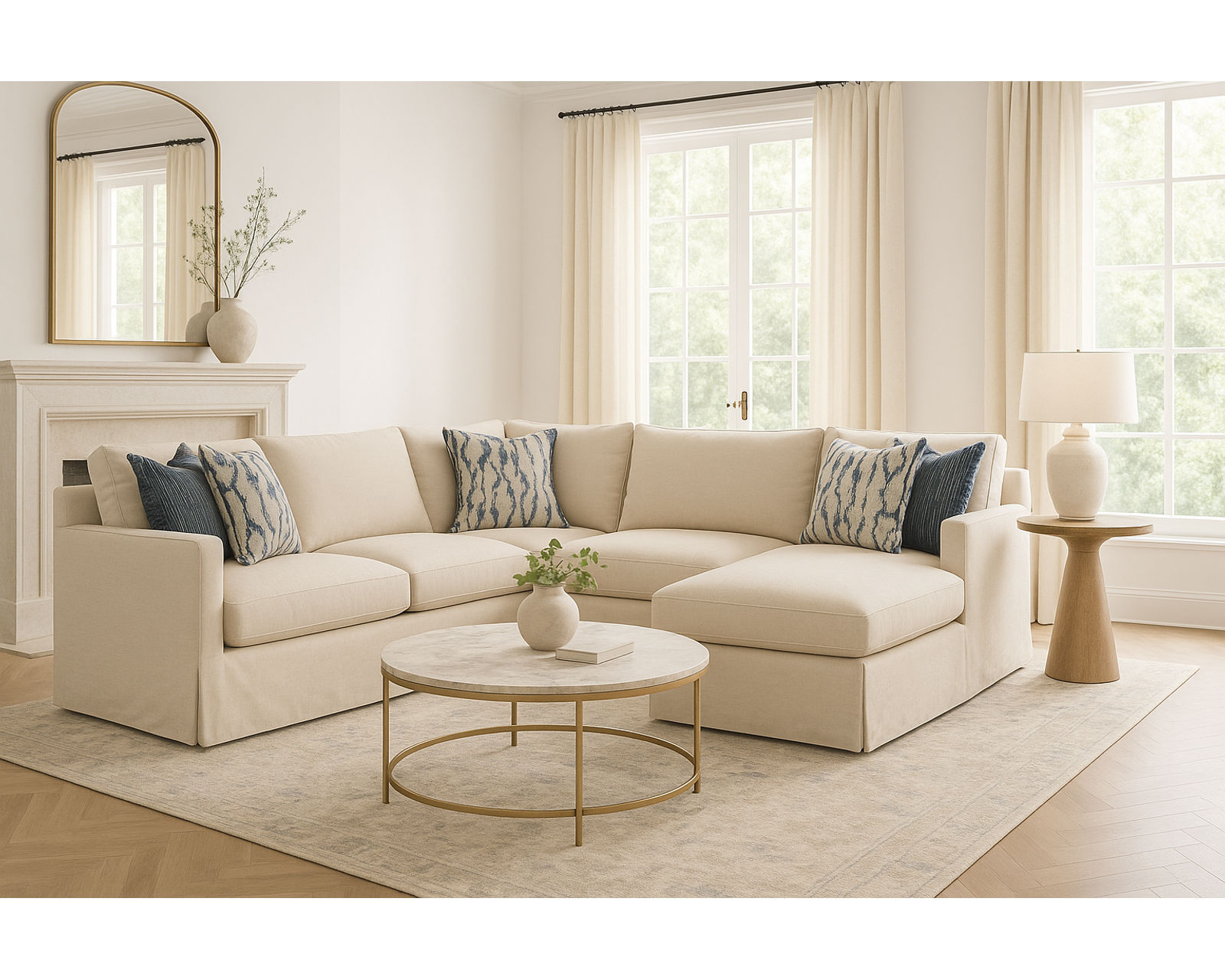 Bel Air Slipcover Sectional (+69 fabrics) - Image 6