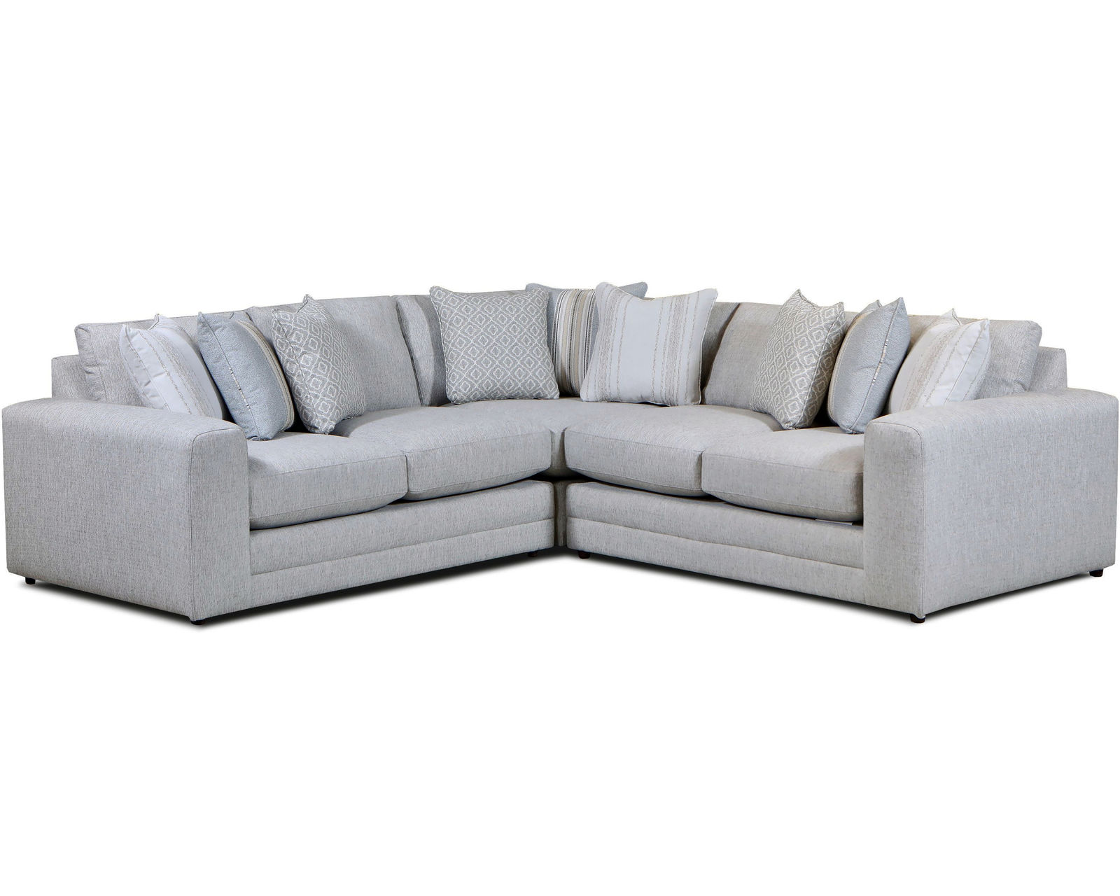 Limelight Mineral Three Piece Sectional  - 7003 21L (includes pillows) performance fabric - 107" x 107"