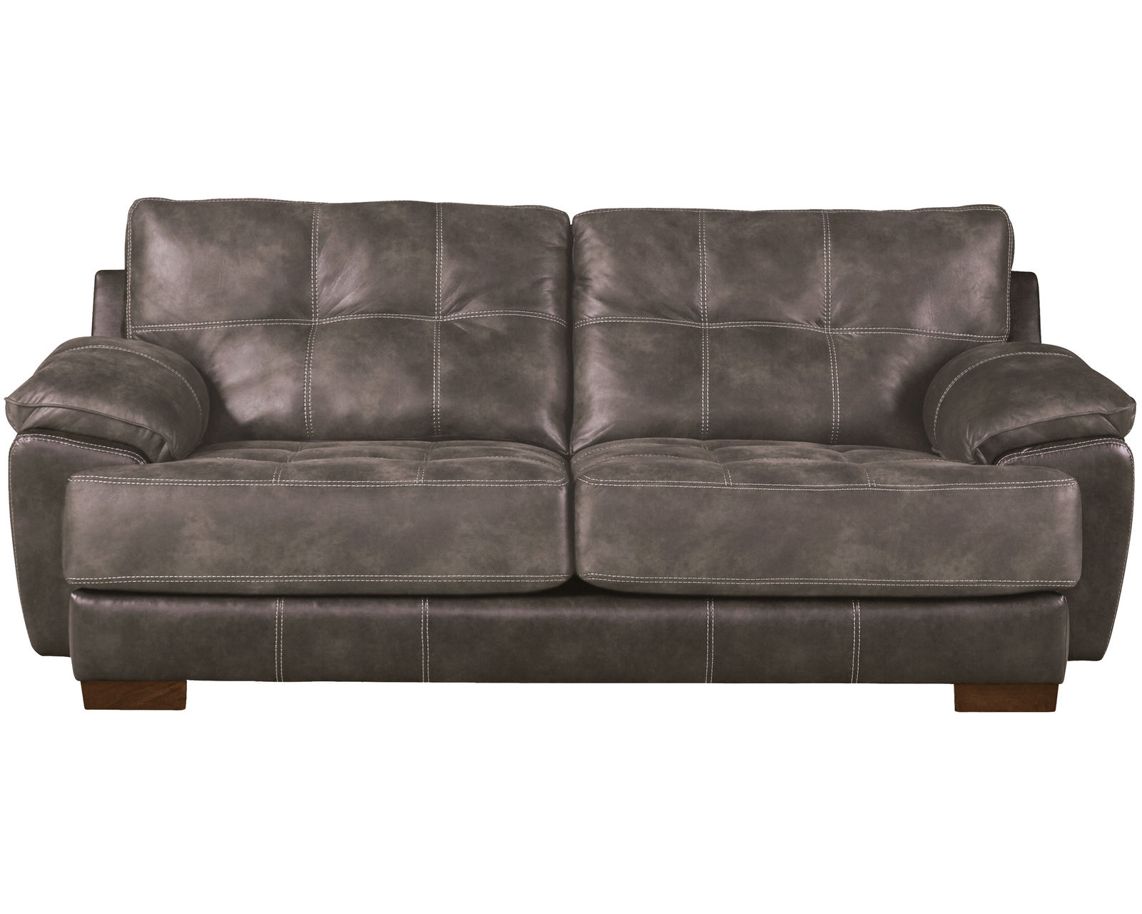 Drummond 97" Faux Leather Fabric Sofa - Includes Pillows (2 Colors) - Image 5