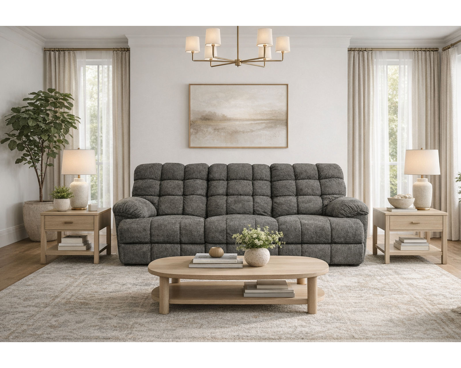 Marshmallow 87" Reclining Sofa - EZ200 (+100 Standard and Performance Fabrics) - Image 2