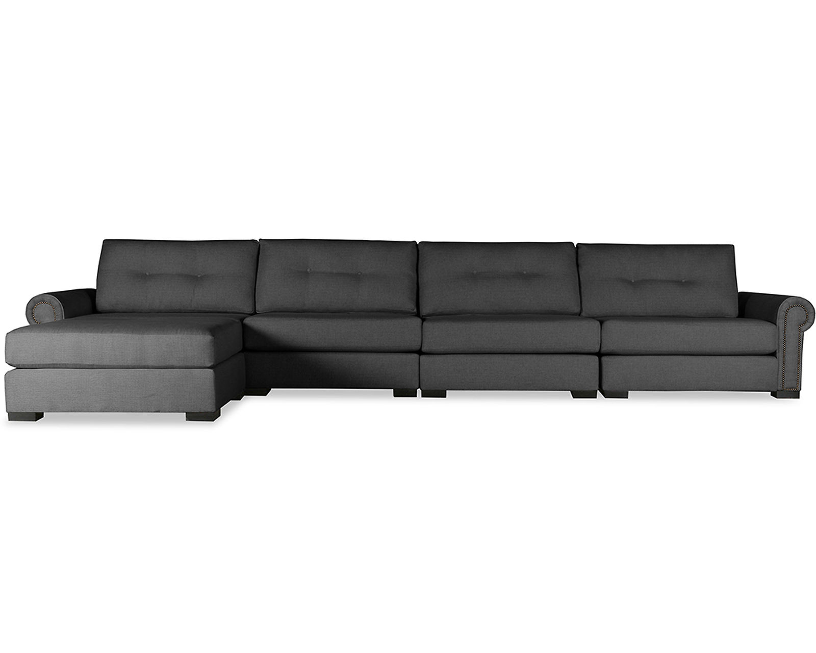 Sylviane Buttoned 5 Pieces Modular Sectional w/ Chaise Left or Right (3 Colors Available)