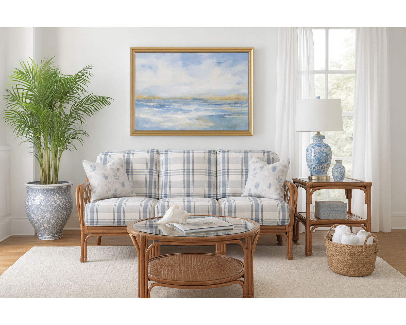 Edgewater 79" Rattan Sofa (+28 finishes +69 fabrics) - Image 2