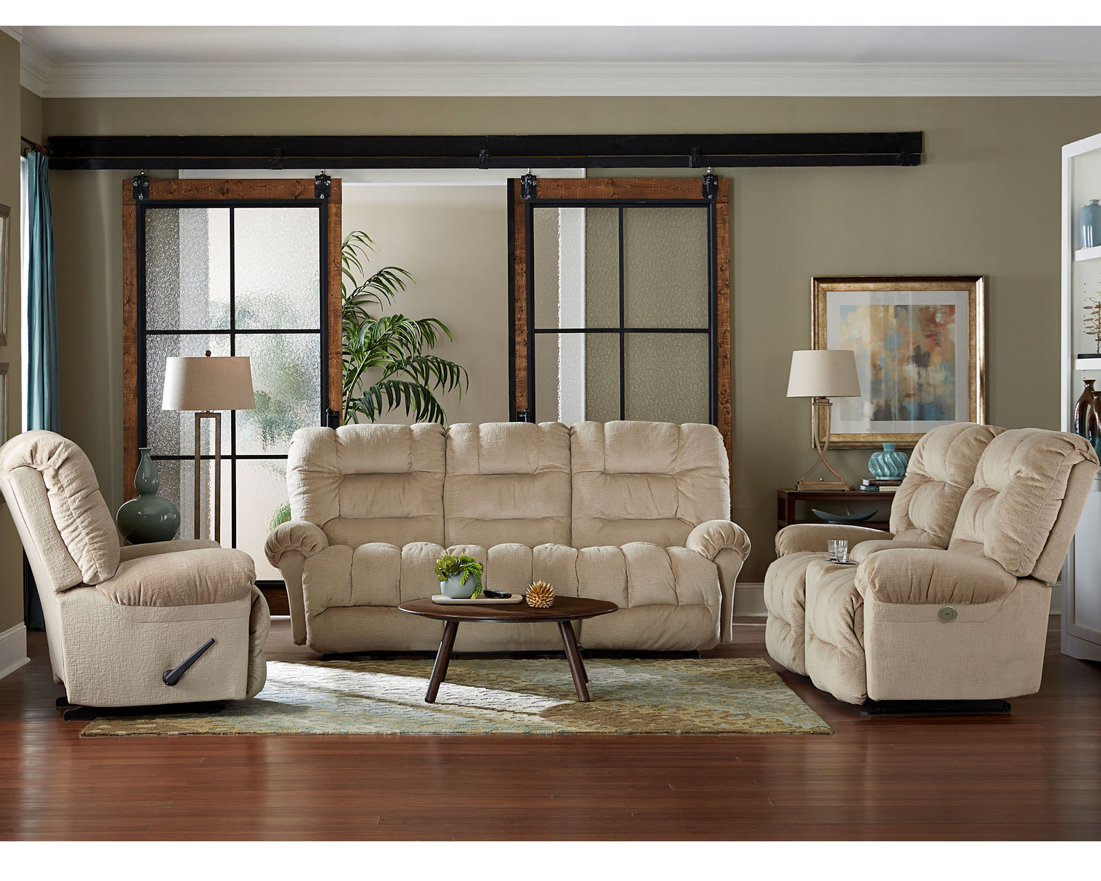 Seger Double Reclining Sofa (+100 fabrics) 92" - Image 4