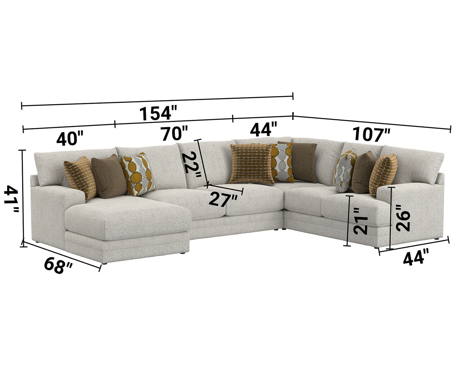 Tori 2240 Modular Sectional (Includes all pillows) - Image 15