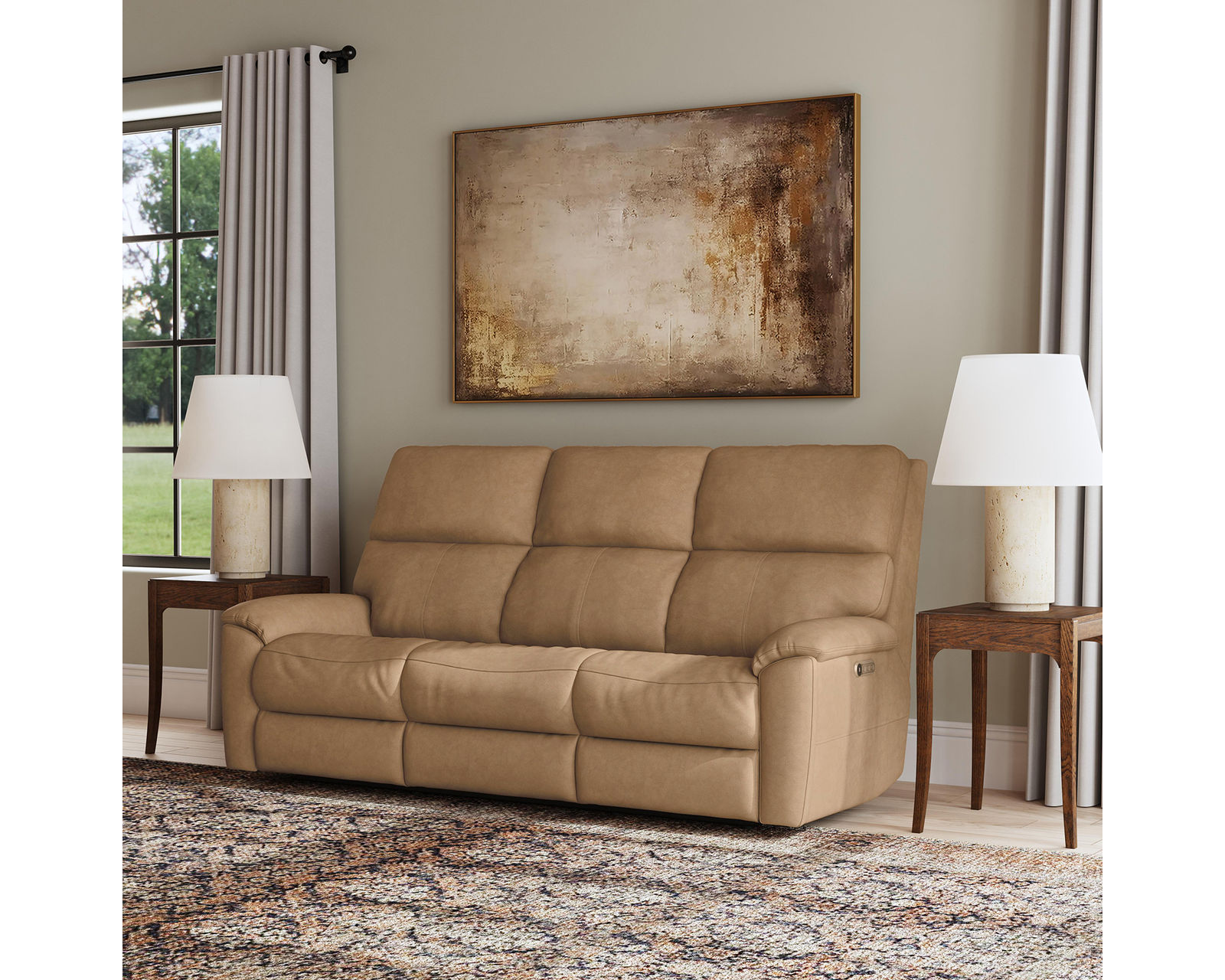 Porter Triple Power Reclining Sofa with Drop Down Table (+15 leathers) - Image 6