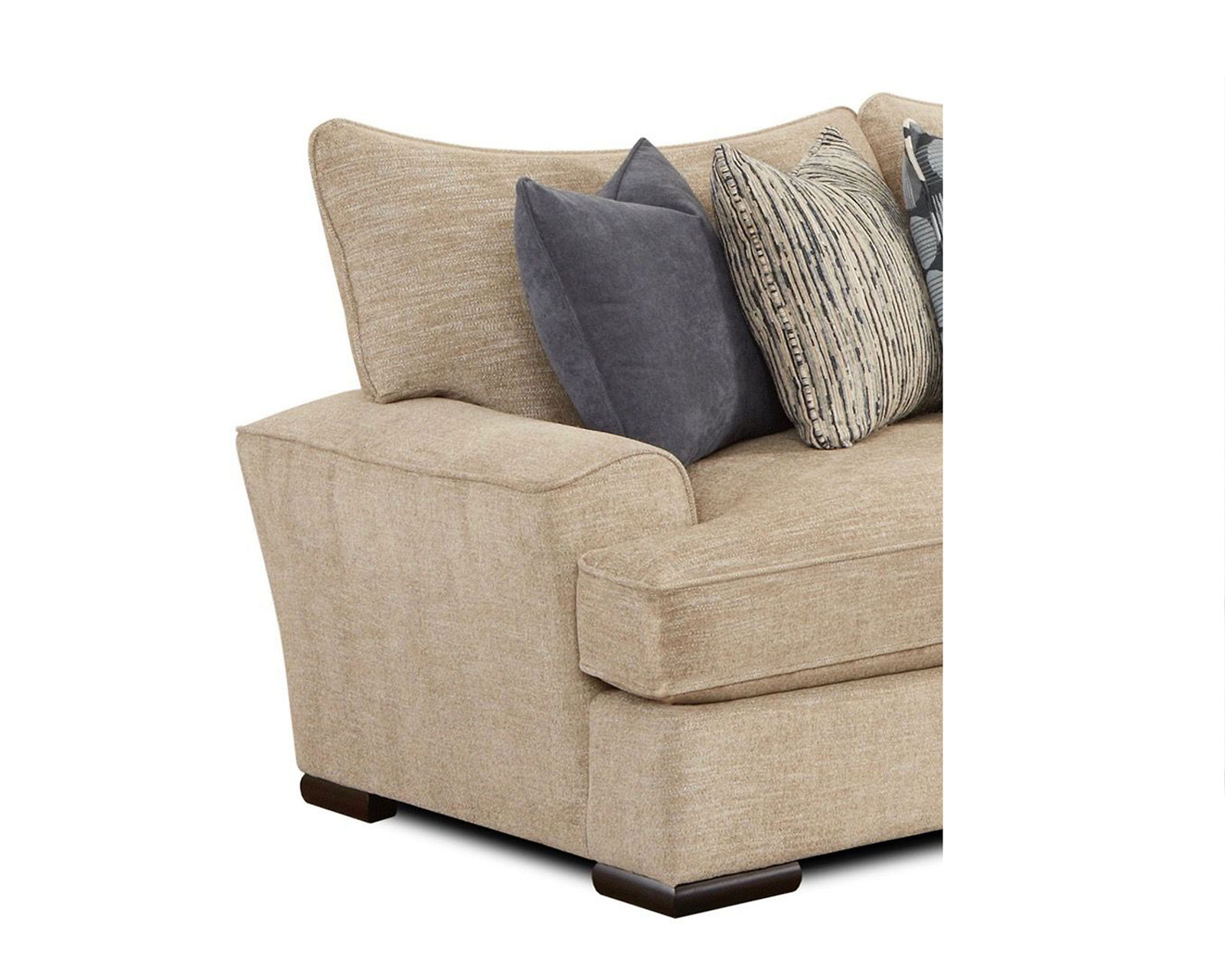 Handwoven Linen Three Piece Stationary Sectional - Image 2