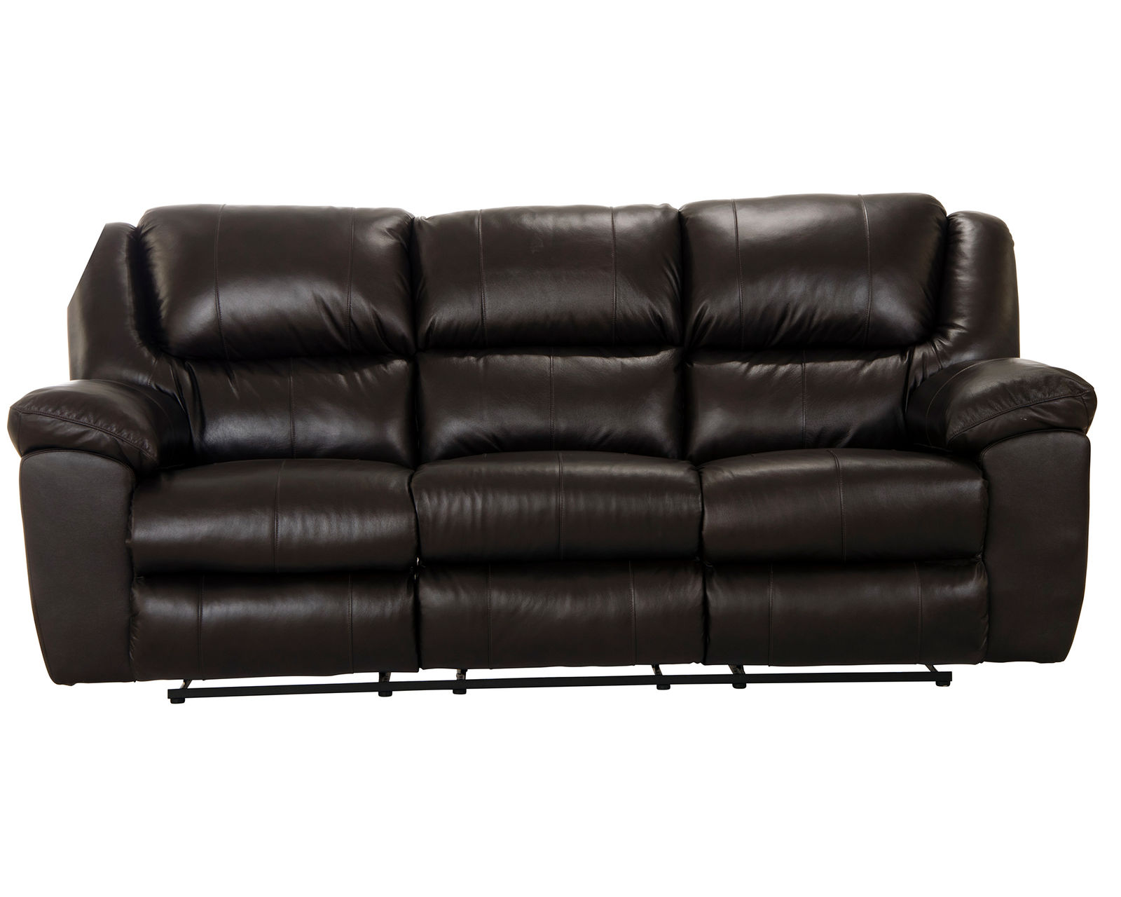 Transformer II Triple (3) Reclining Leather Sofa with Drop Down Table (90")