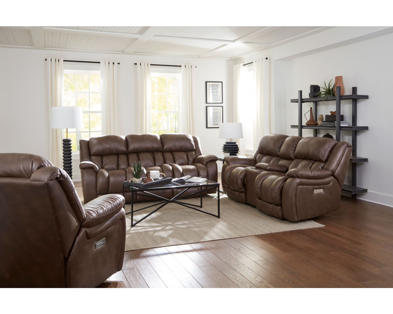 Global 91" Zero Gravity Triple Power Reclining Sofa Chocolate (In stock) - Image 5