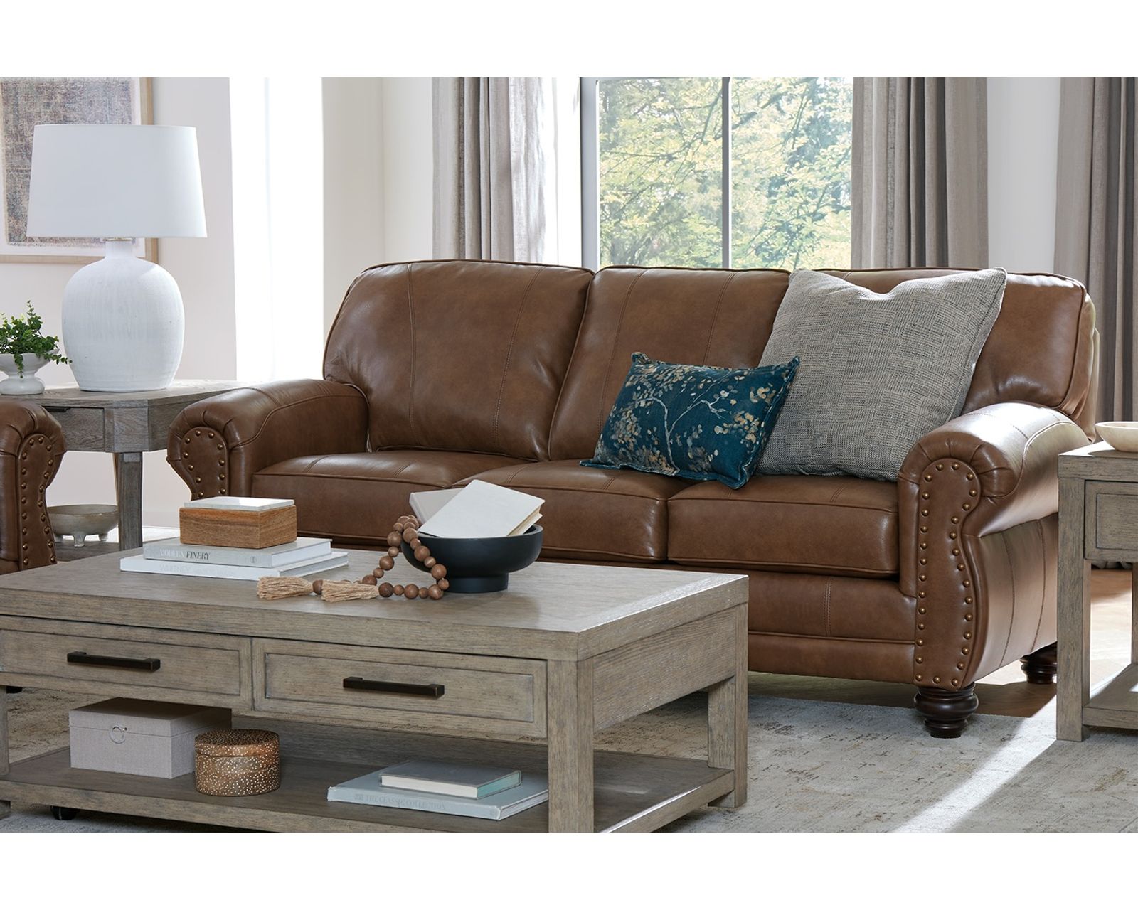 Noble Leather Sofa (+3 leathers) 83" - Image 5