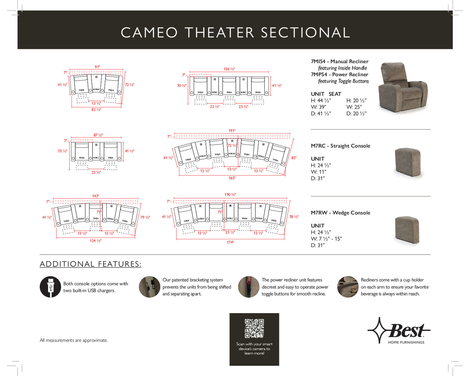 Cameo Home Theater Sectional (+100 fabrics) - Image 11