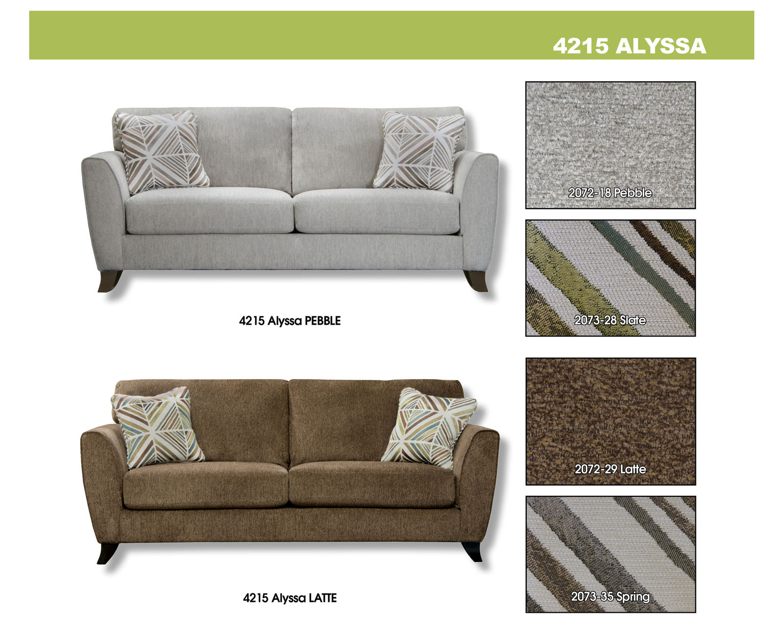 Alyssa 86" Sofa (Includes Pillows) - Pebble Fabric - Image 12