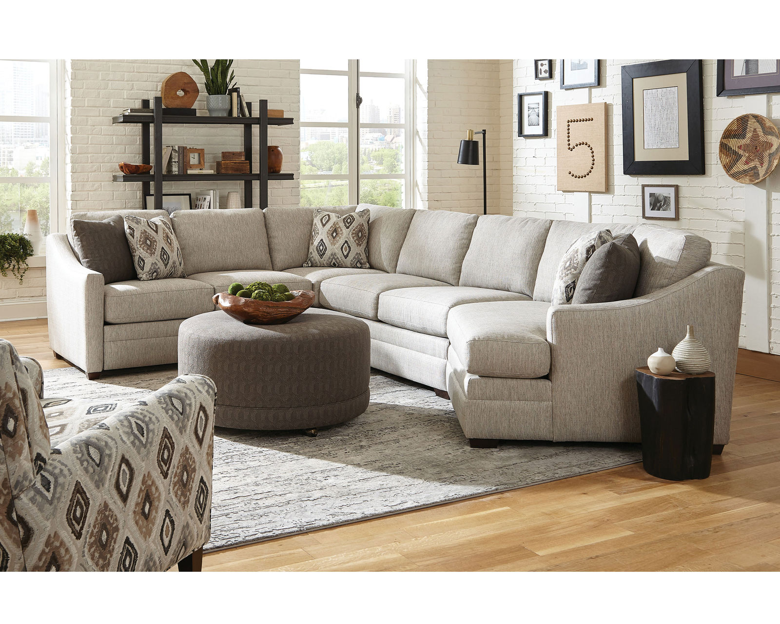 F9 Stationary Sectional (100+ Performance fabrics) Make it Yours - Image 10