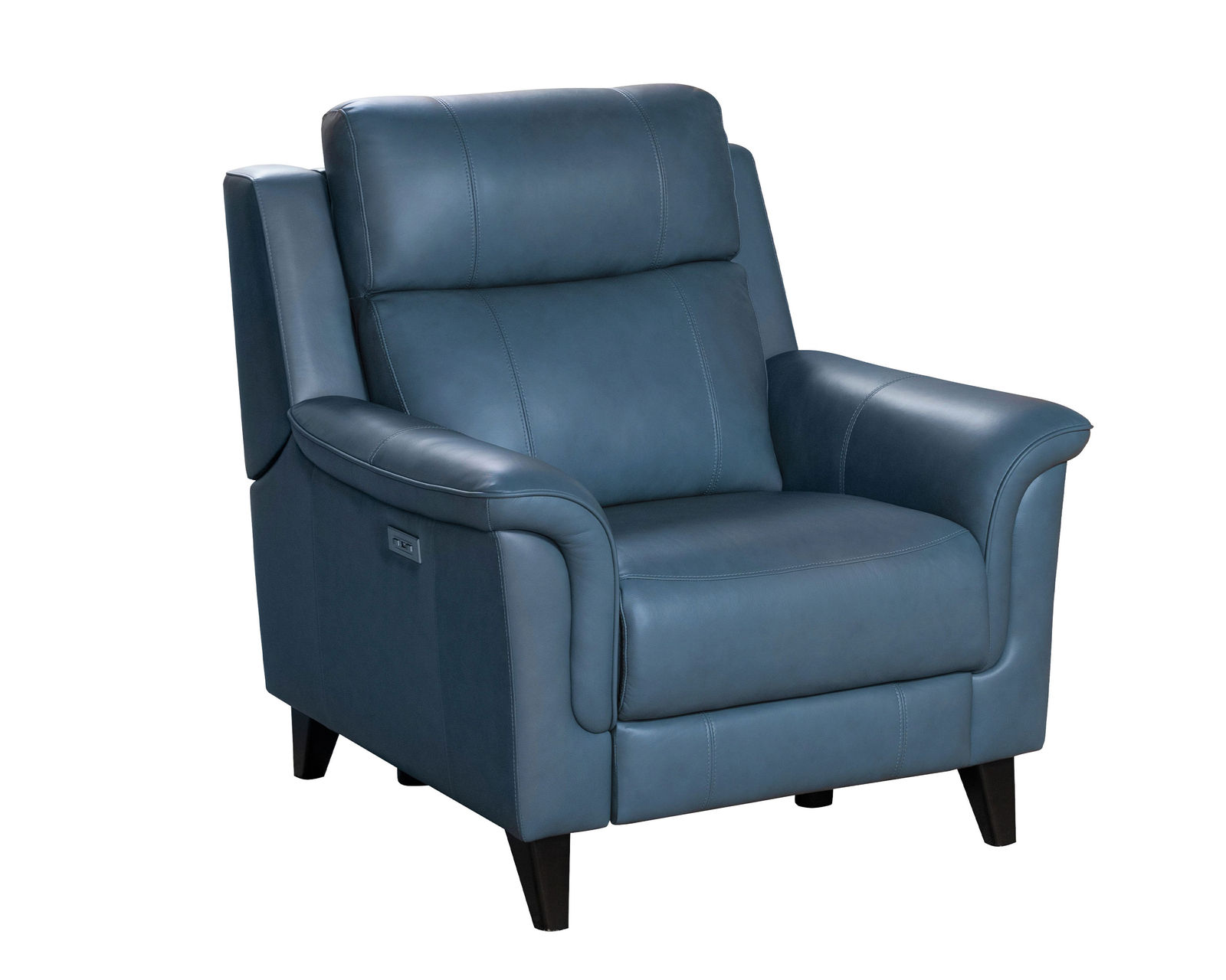Kester Leather Power Headrest Power Reclining Sofa in Mason Bluegray - Image 12