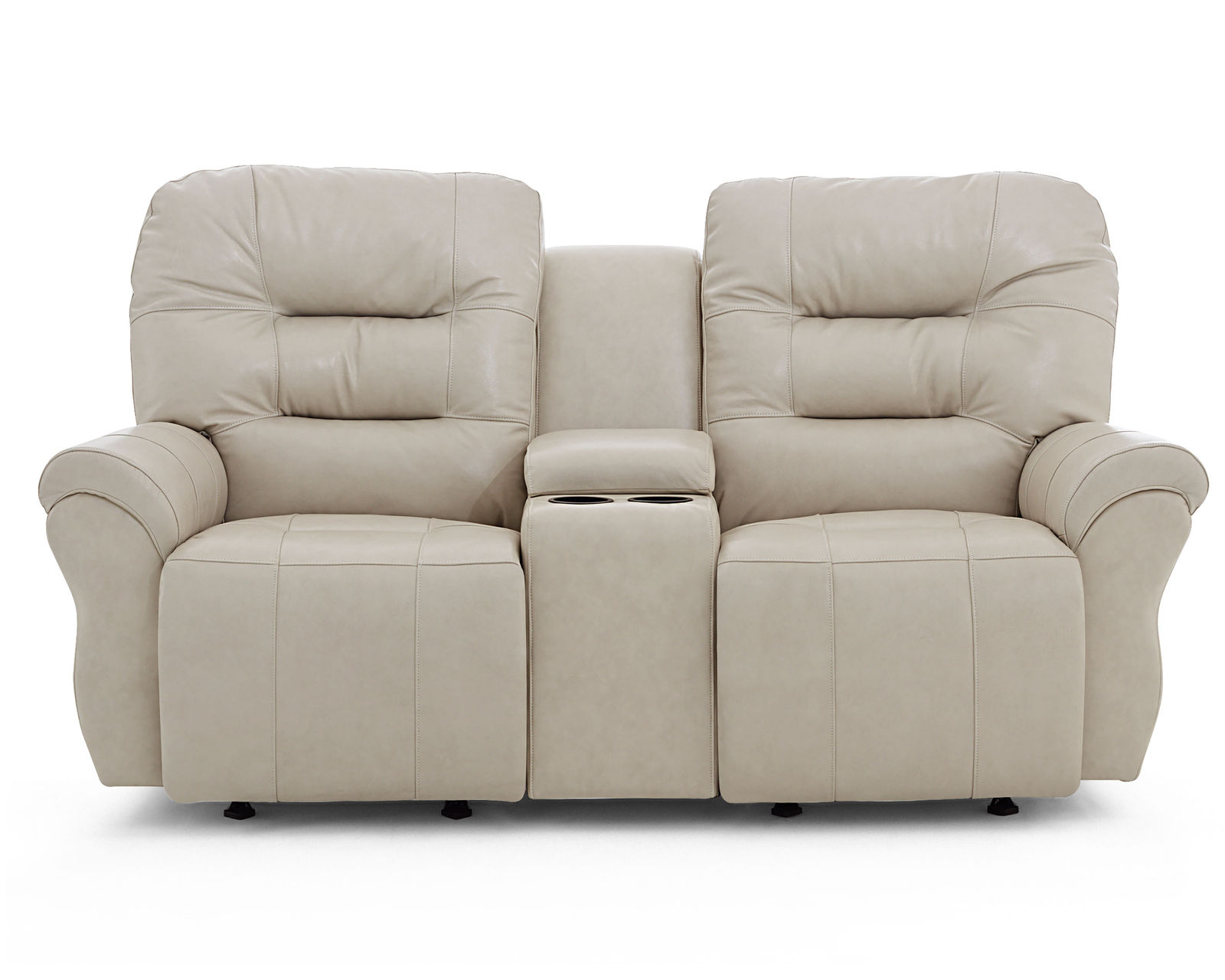 Unity Double Reclining Leather Console Loveseat (+40 leathers)