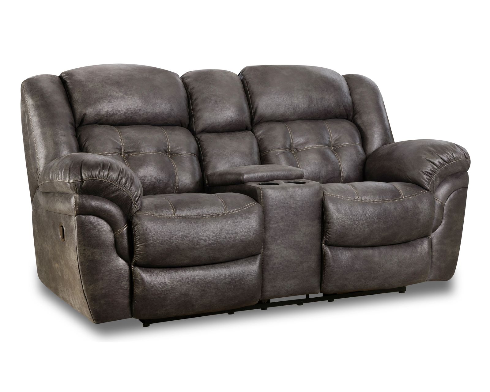 Haven 81" Reclining Console Loveseat Charcoal (In stock)