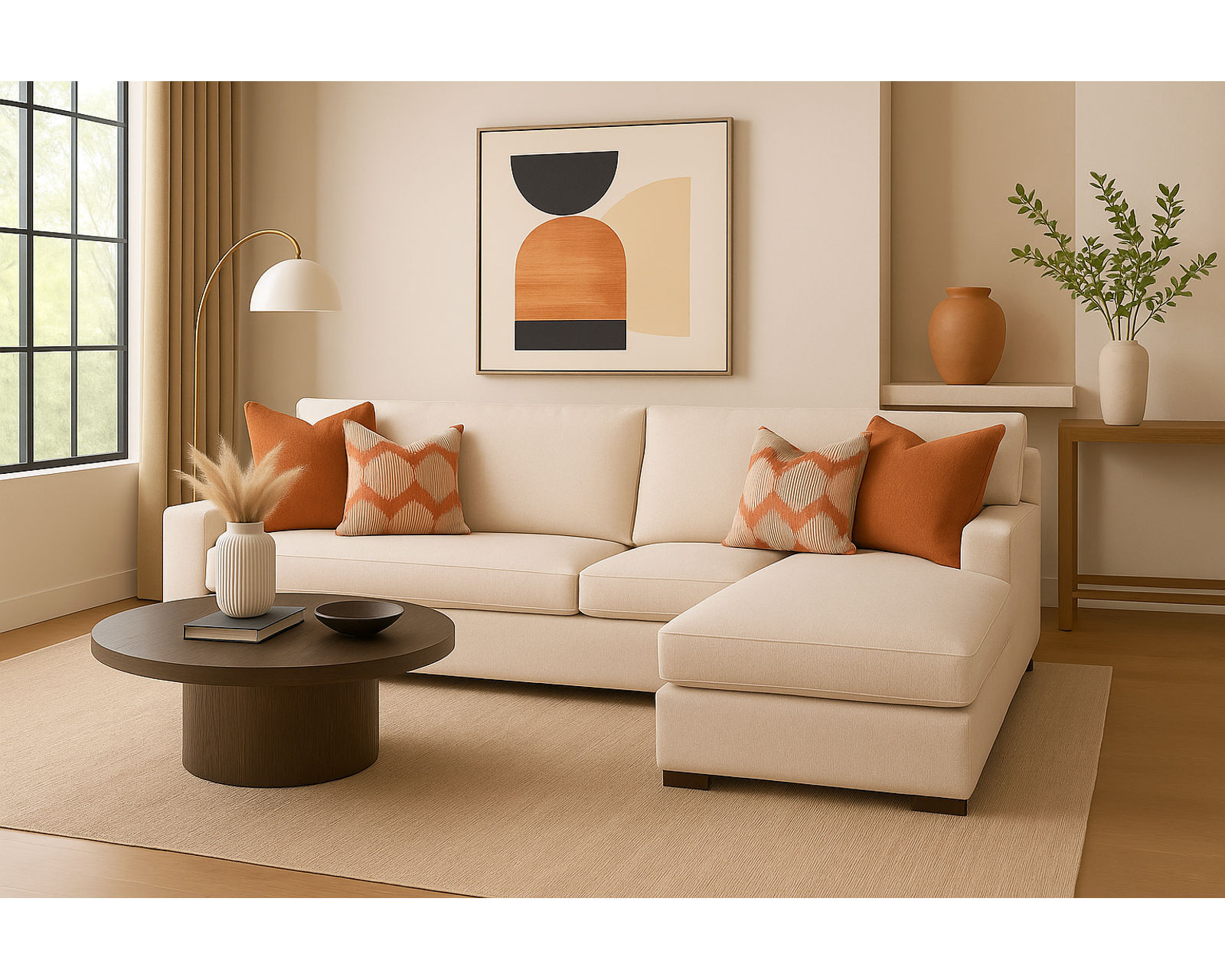 Bridgetown 97" Sofa with Reversible Chaise Ottoman (+69 fabrics) - Image 3