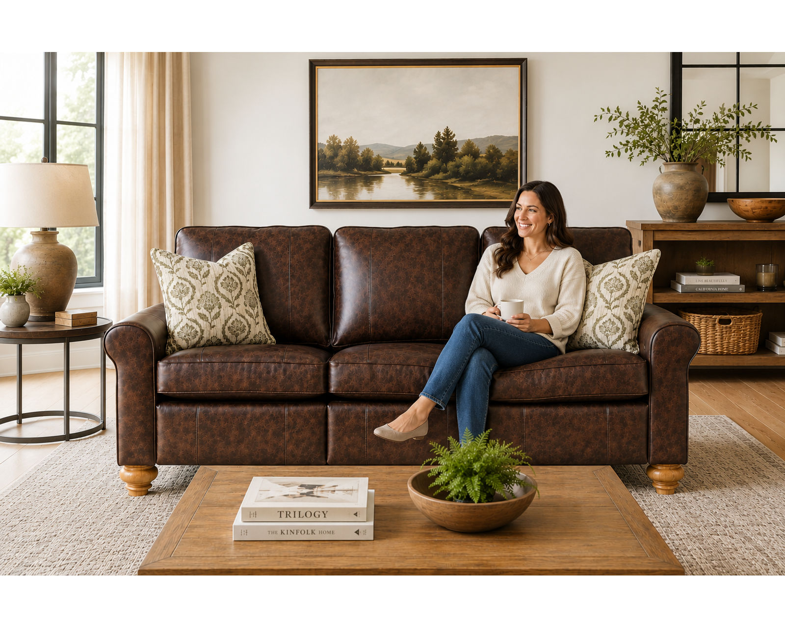 Weston 88" Leather Power Incliner Sofa (+40 leathers) - Image 5