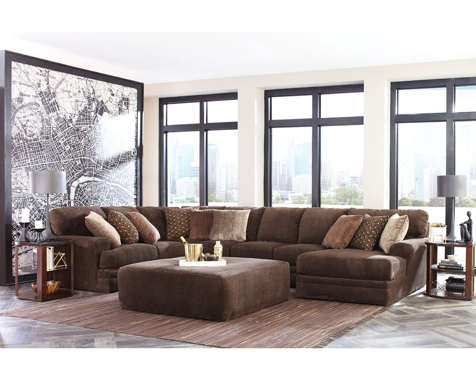Mammoth Modular Sectional in Smoke (15 Pieces Available) - Image 3
