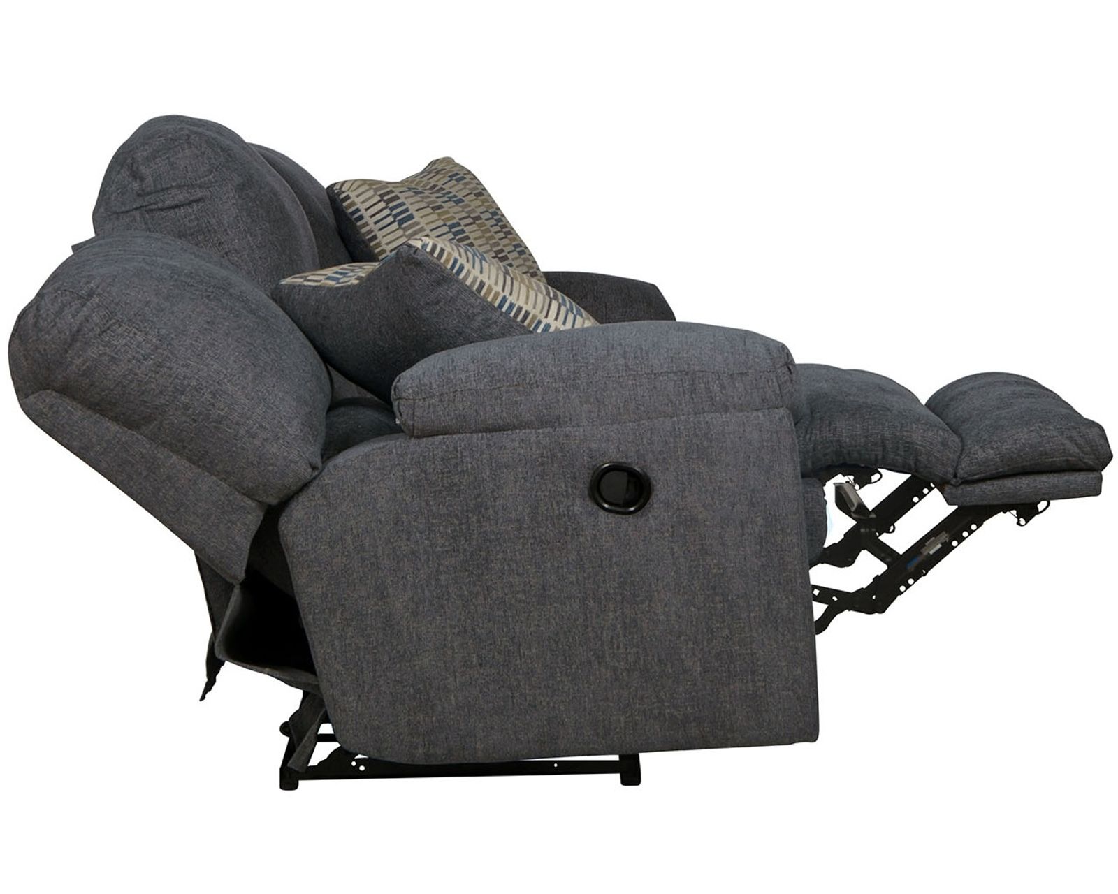 Tyler 85" Double Reclining Sofa in Pewter - Image 4