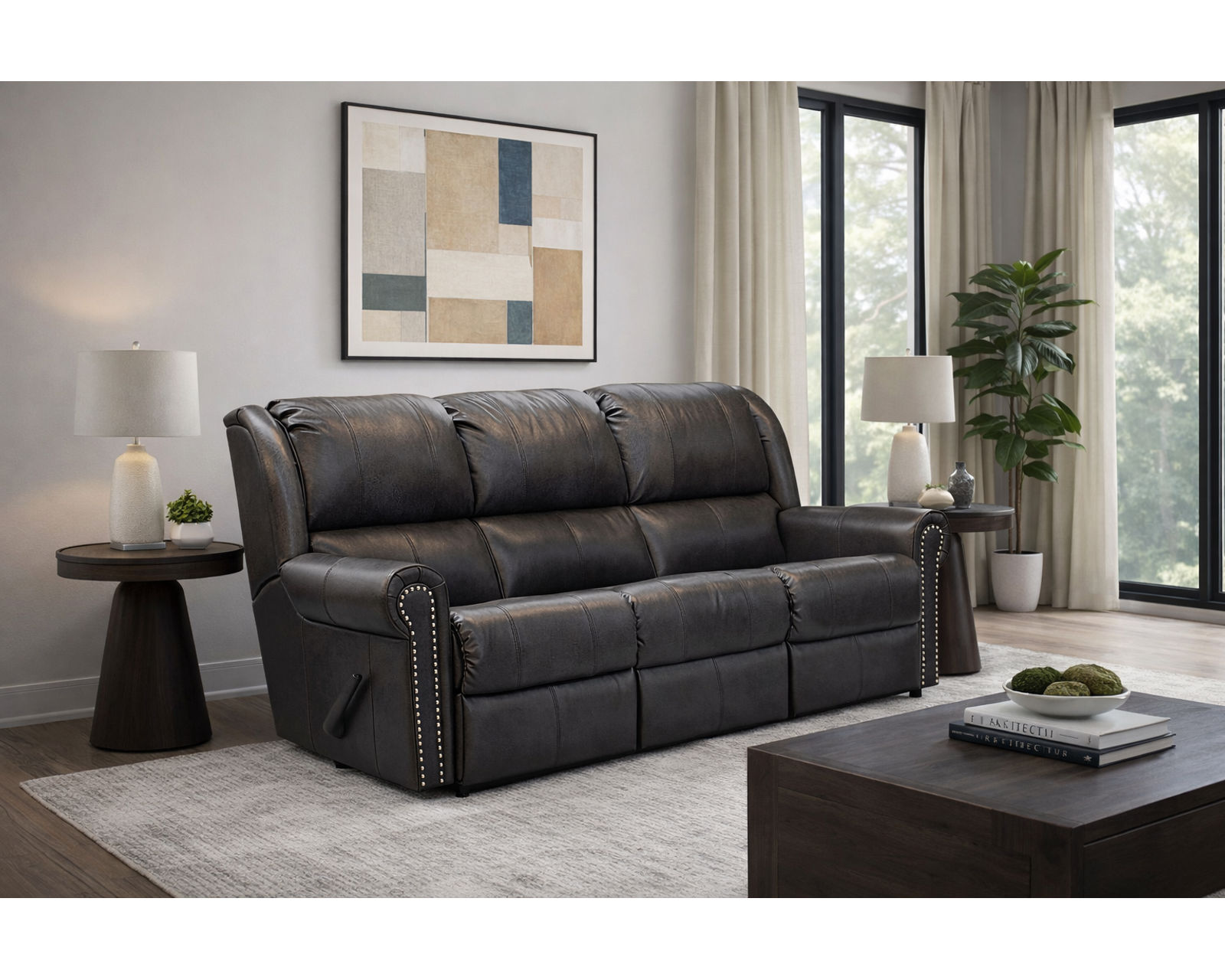 Rebecca Reclining Sofa — Available in Standard & Wide Cushions, 140+ Leather Options, and 82", 85", or 114" Widths - Image 5