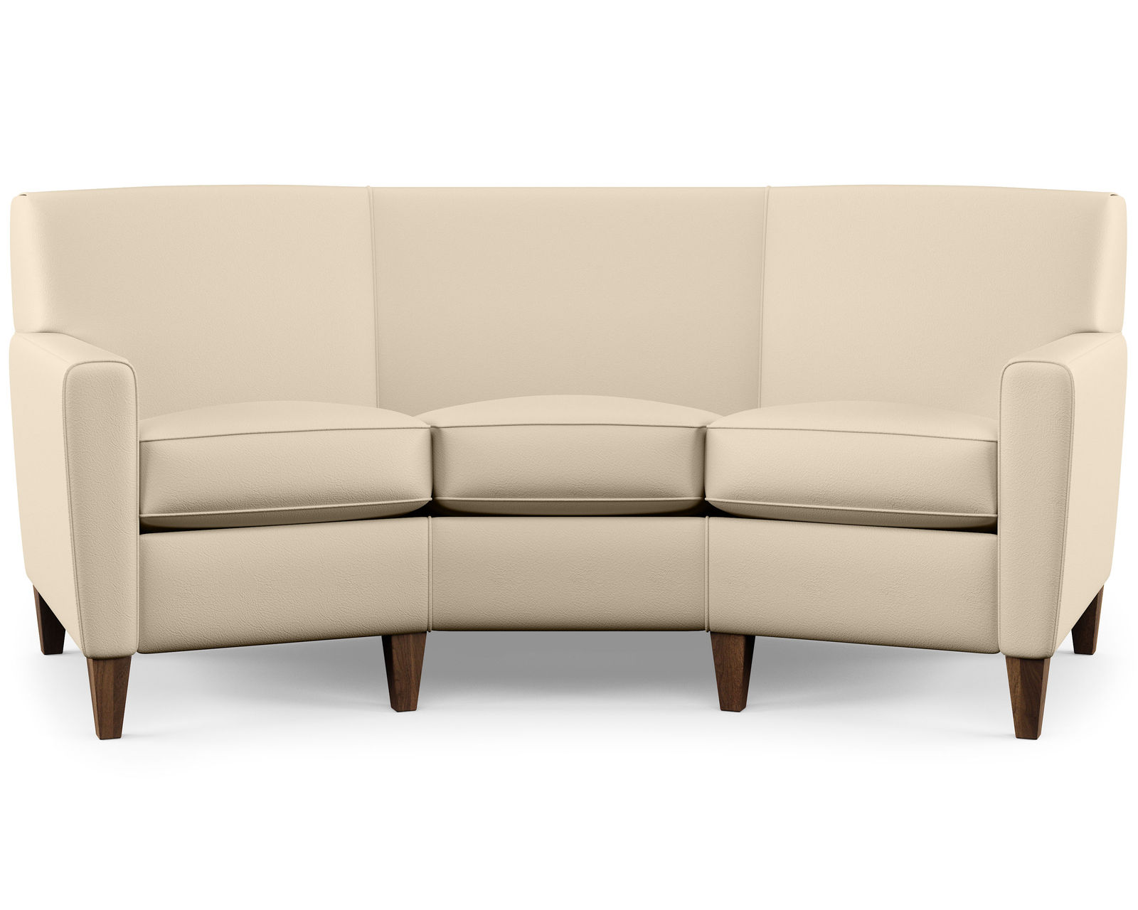 Digby Leather Curved Conversation Sofa (Leather choices) - Image 4