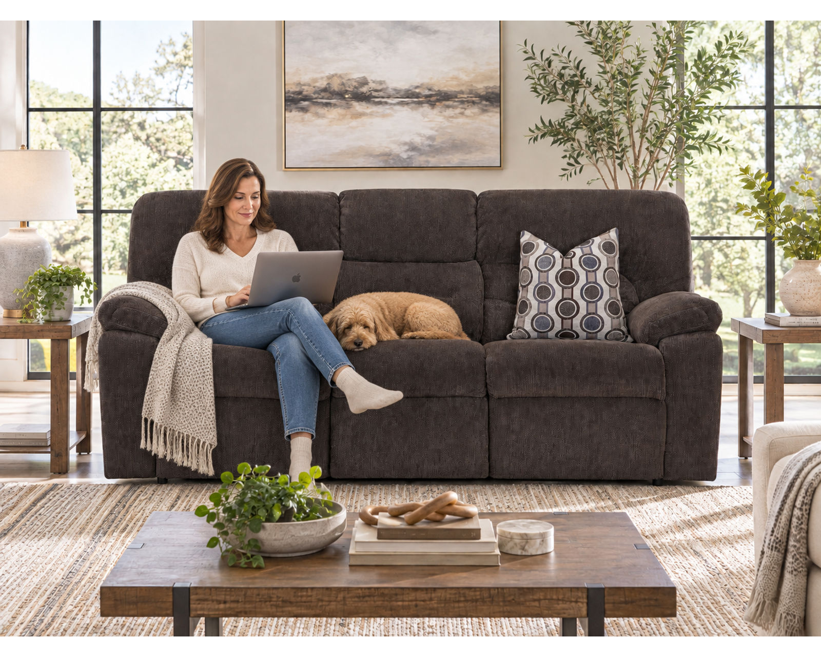 Tribute 797 Power Headrest Power Reclining Sectional with Light and USB Charging - Image 23