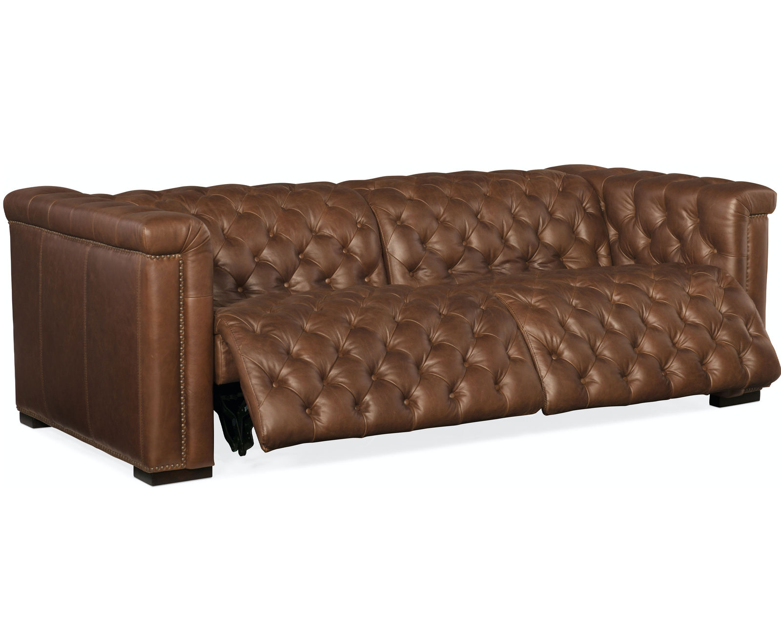 Savion 89" Leather Power Headrest Power Reclining Sofa (Copper)