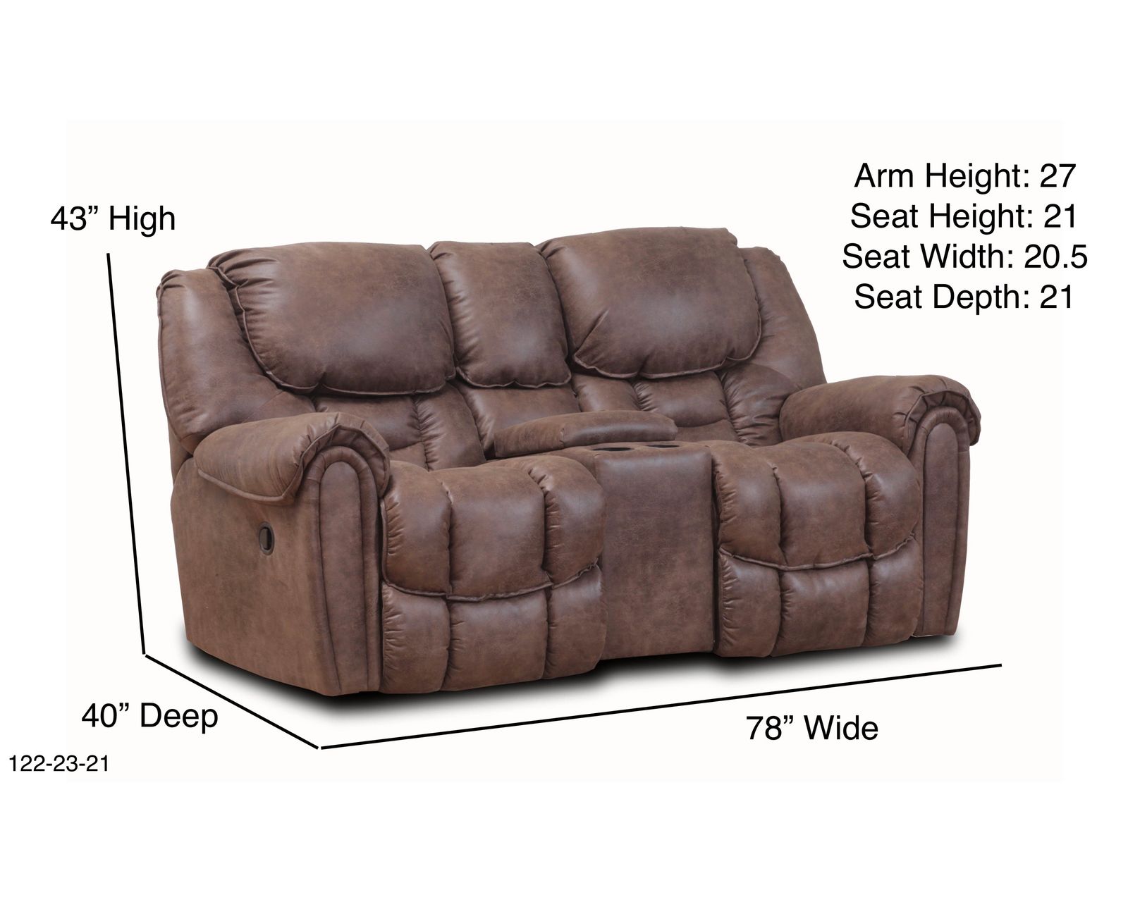 Fallon 90" Double Reclining Sofa Tan (In stock) - Image 5