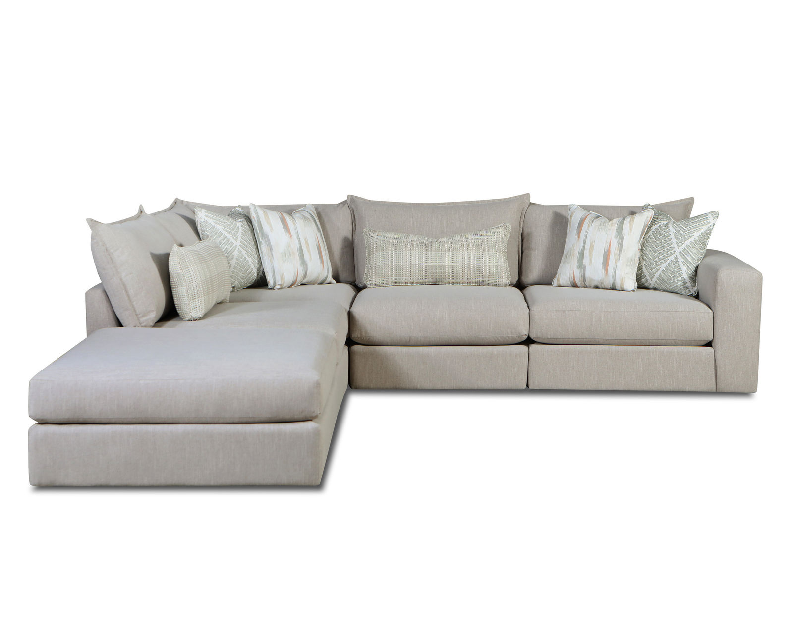 Charlotte Cremini Five Piece Sectional 7004 - (includes pillows)
