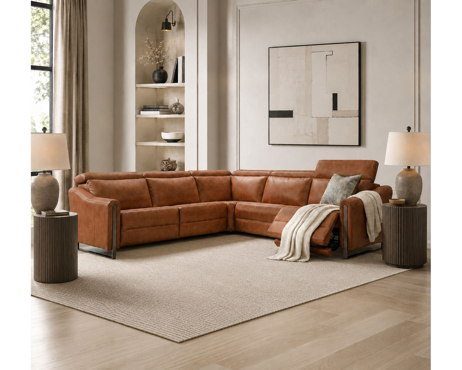 John F087 Power Headrest Power Reclining Sectional (standard and wide seat widths) +140 leathers - Image 9