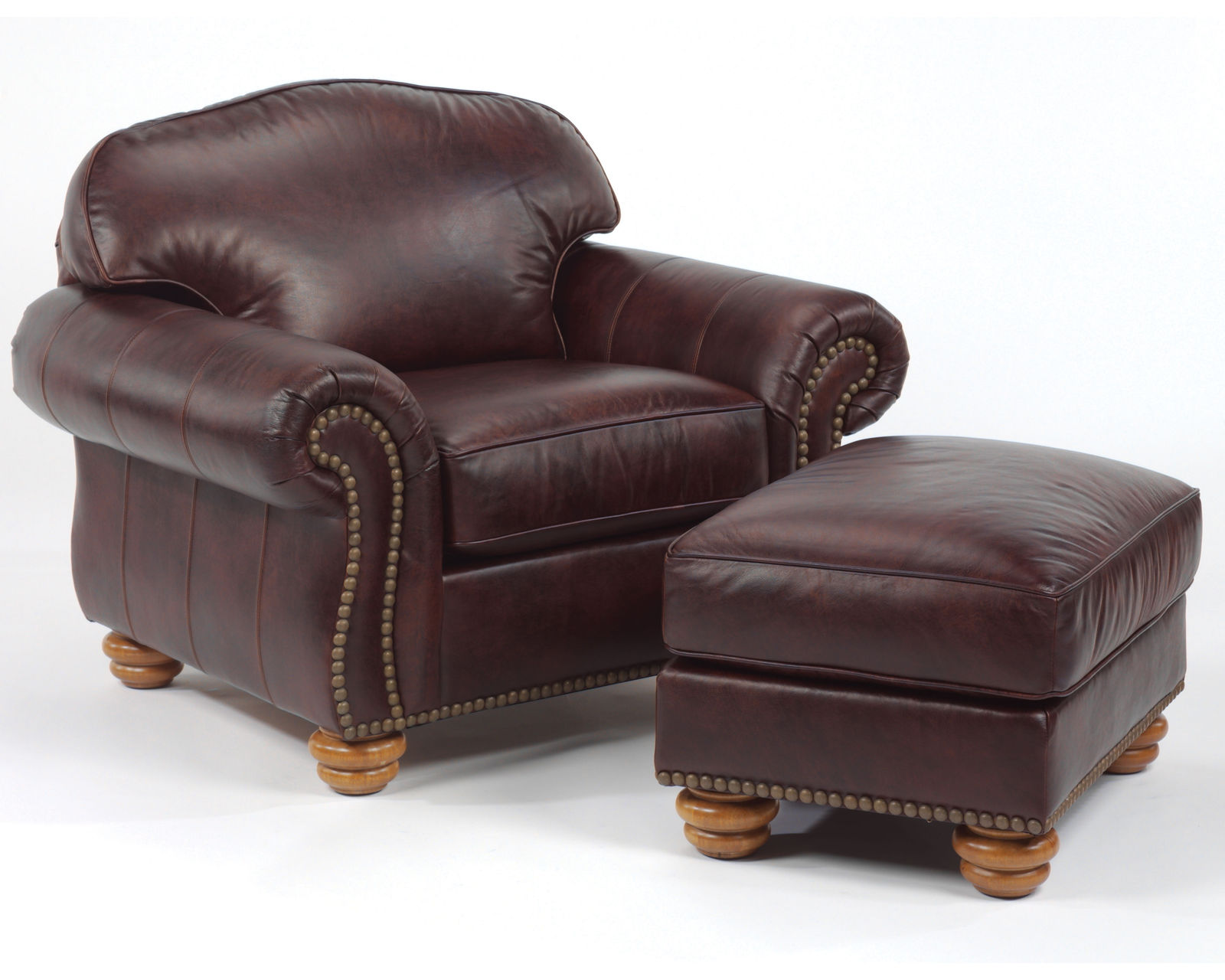 Bexley 3648 Leather Nailhead Loveseat (+50 leathers) - Image 9