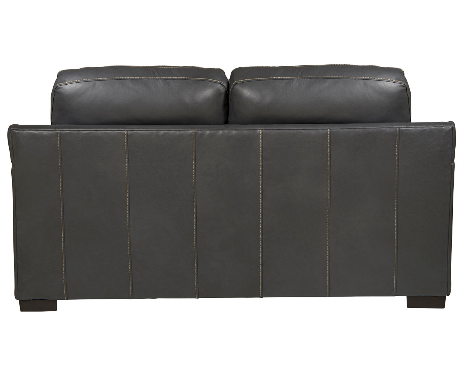 Marco 92" Top Grain Leather Touch Sofa (Includes pillows) Gunmetal - Image 20