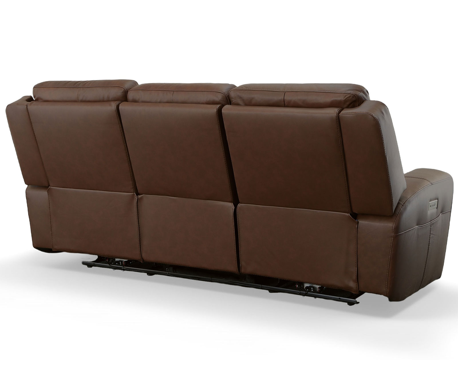 Barnett Power Reclining Loveseat with Console and Power Headrests and Lumbar (Chocolate leather) - Image 13