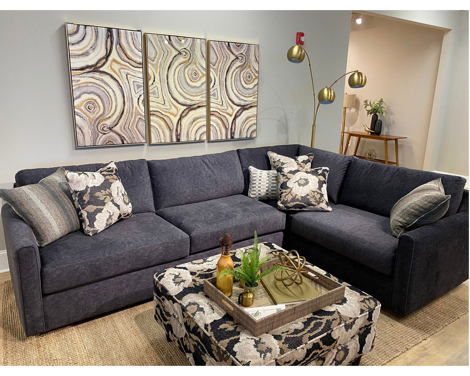 Argo Ash Two Piece Sectional (Includes Pillows) 124" x 83.5" - Image 12