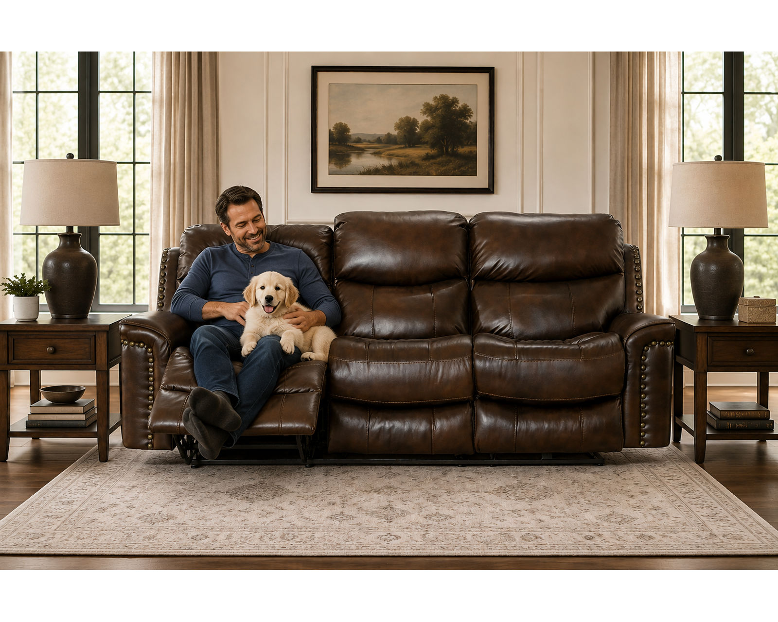 Ceretti Leather Power Reclining Sofa (87") - Image 6