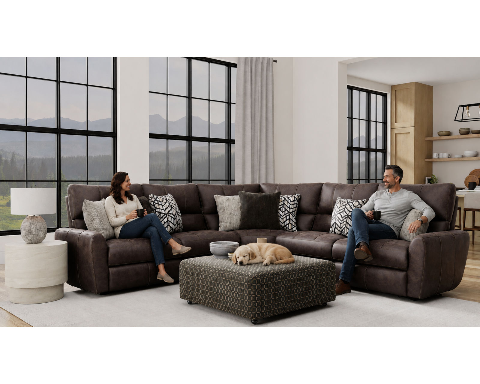 Royster Deep Seat Three Piece Power Reclining Sectional - 400 lb. per recliner - Image 15
