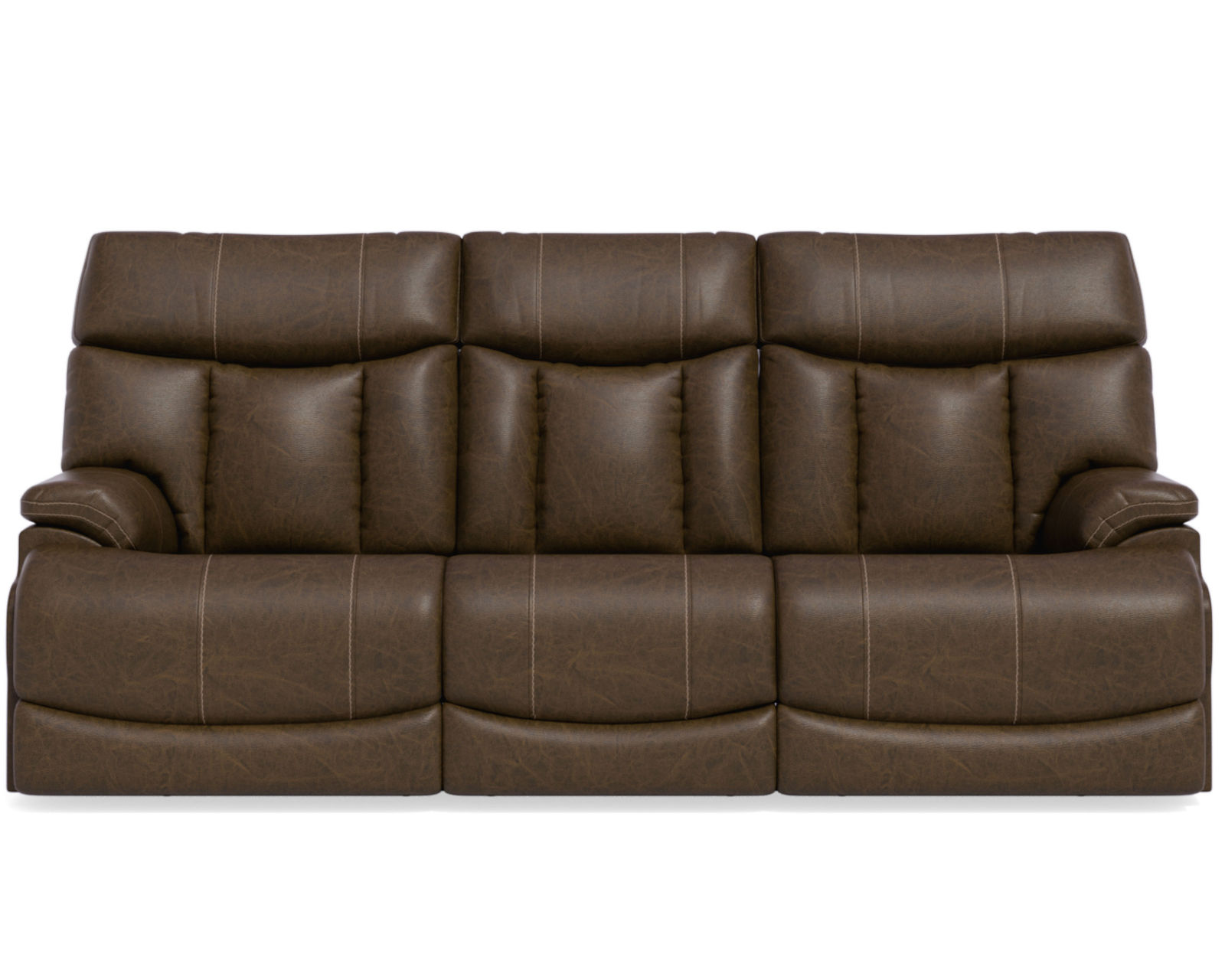 Clive Faux Leather Power Reclining Sofa with Power Headrests and Lumbar (374-70)