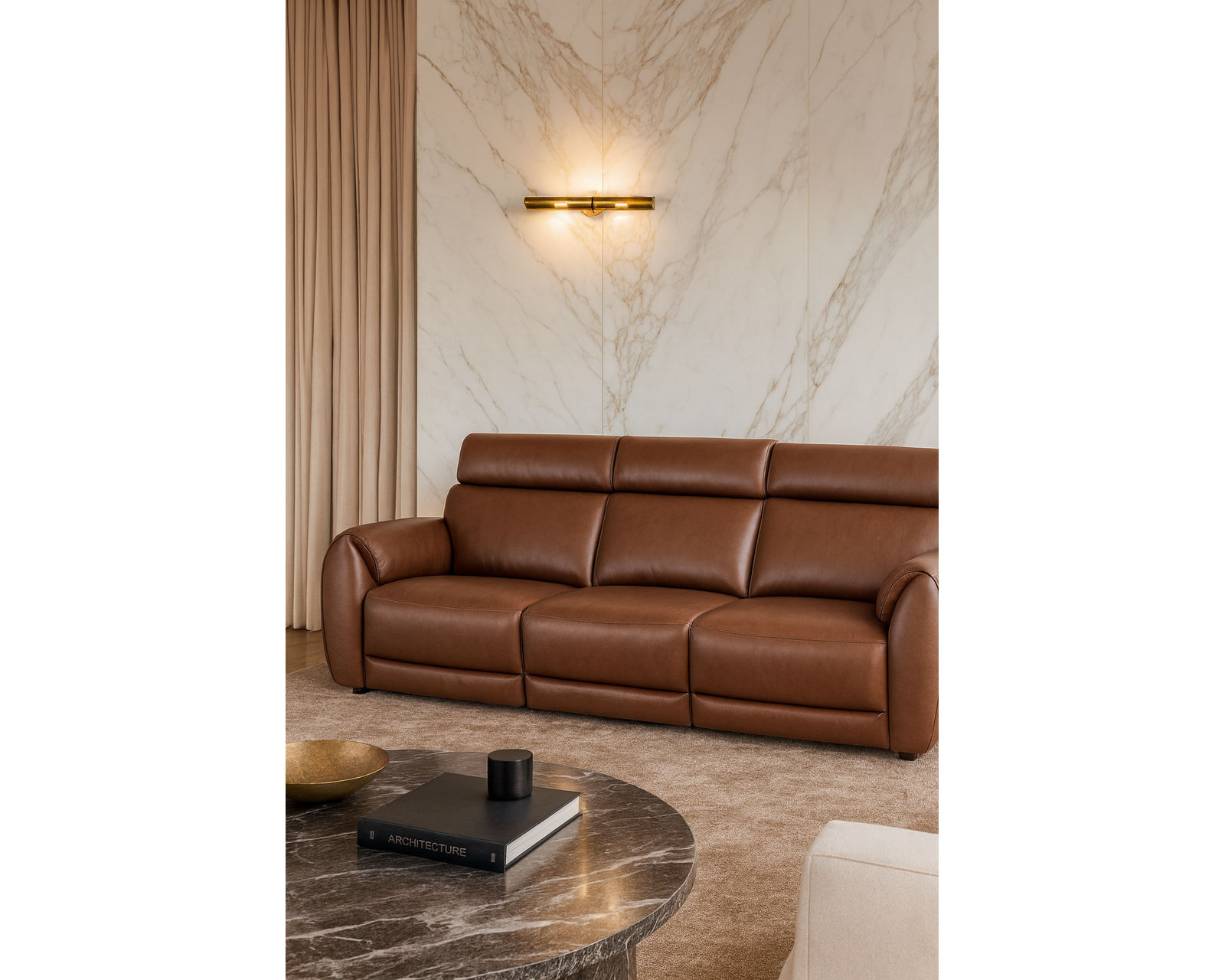 Nuvia C328 Triple Power Reclining Sofa (104") +55 leathers - Image 17