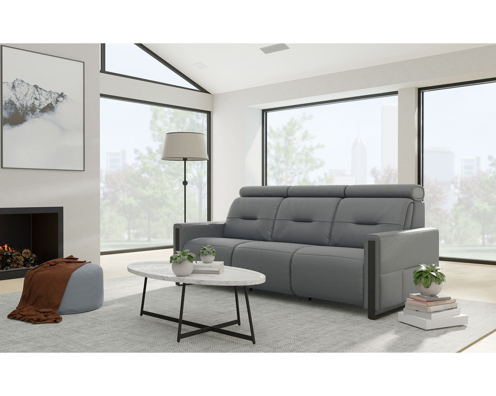 Monte Carlo 87" Power Headrest Power Reclining Sofa (+38 leathers) - Image 20