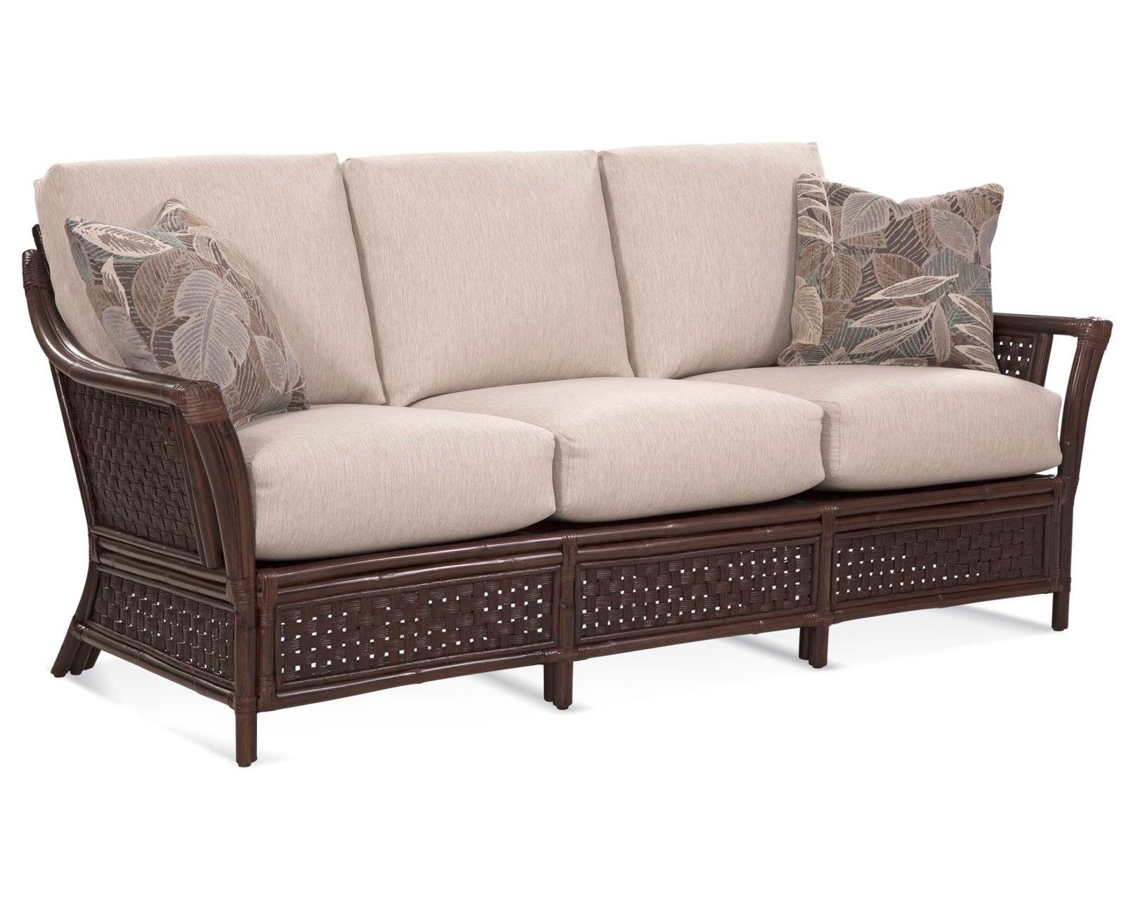 Boca 973 Stationary Rattan 78" Sofa (Standard and Performance Fabrics)