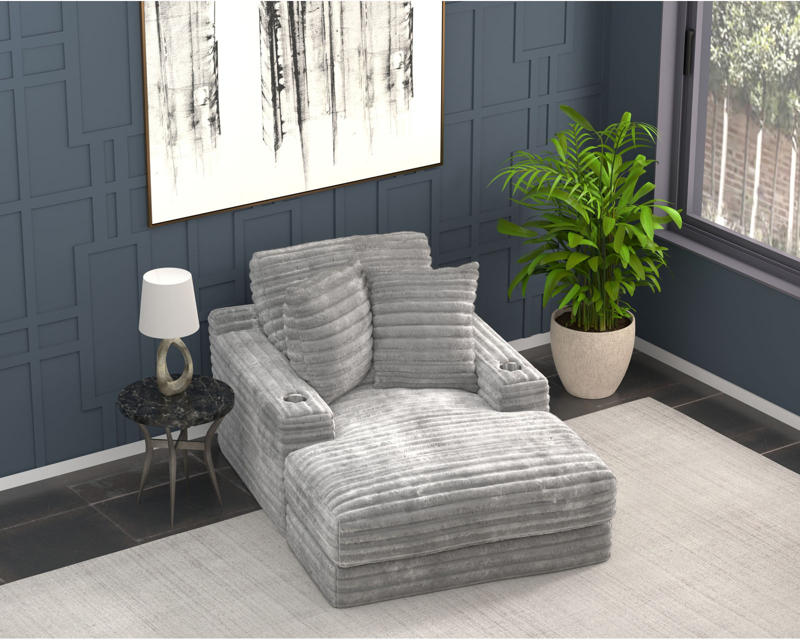 Comfrey 51" Extra Wide Chaise (3 colors) Includes pillows - Image 9